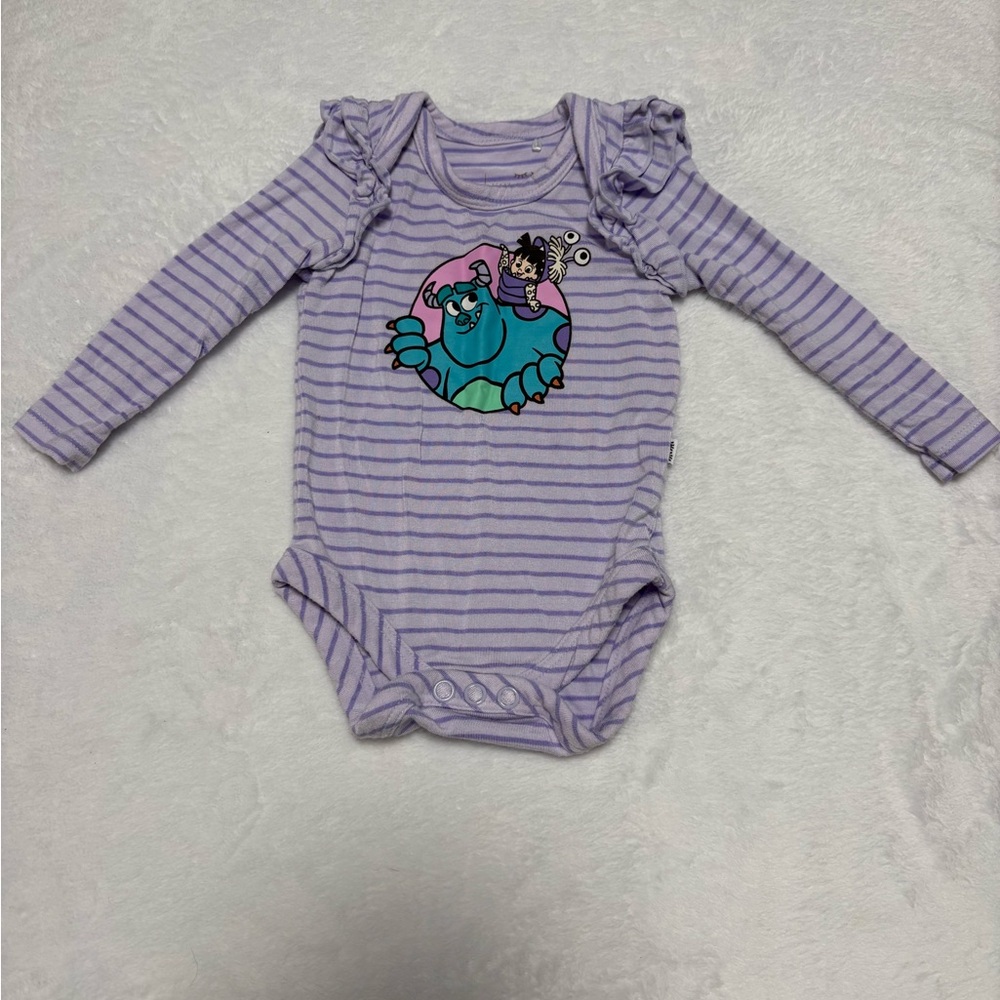 Little Sleepies Disney Monsters Inc Bamboo Bodysuit Newborn Sulley Boo VGUC